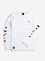 Patch Long Sleeve T Shirt | Embroidered Organic Cotton | White