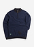 Mini Harlequin Zip Pullover | Knitted Cotton | Navy