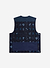 Saga Tapestry Gilet | Embroidered Wool | Navy