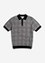 Puppytooth Check Knitted Polo | Navy