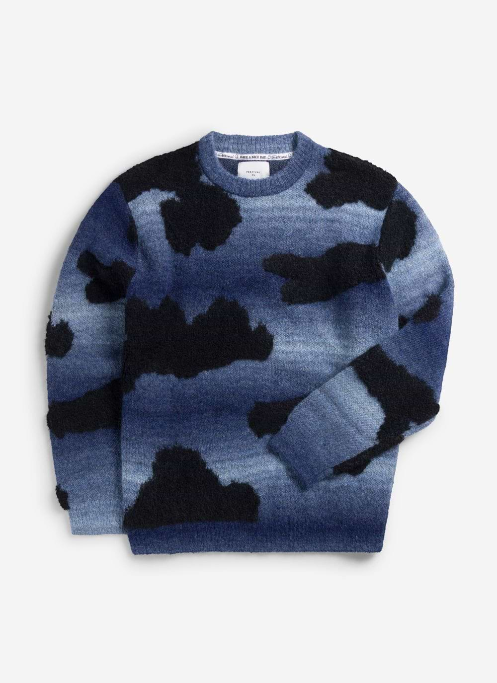 Custardoy Blue Camo Crewneck newest