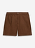 Pleated Linen Shorts | Brown