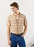 Sari Stripe Knitted Shirt | Cotton | Ecru