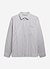 Seersucker Stripe Pearce Shirt | Cotton | Grey