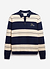 Striped Polo | Cotton | Navy