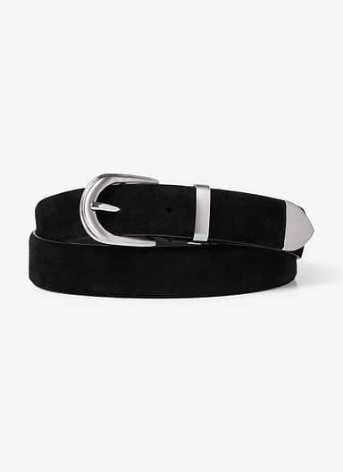Suede Belt | Percival x Warren | Black