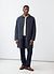 Men's Navy Greyson Long Trench Coat | Waterproof | Midnight with Olive