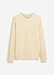 Long Sleeve Cotton Waffle T Shirt | Ecru