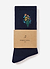 Wax Bouquet Embroidered Socks | Navy
