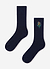 Wax Bouquet Embroidered Socks | Navy