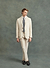 Stripe Linen Tie | Navy Marl