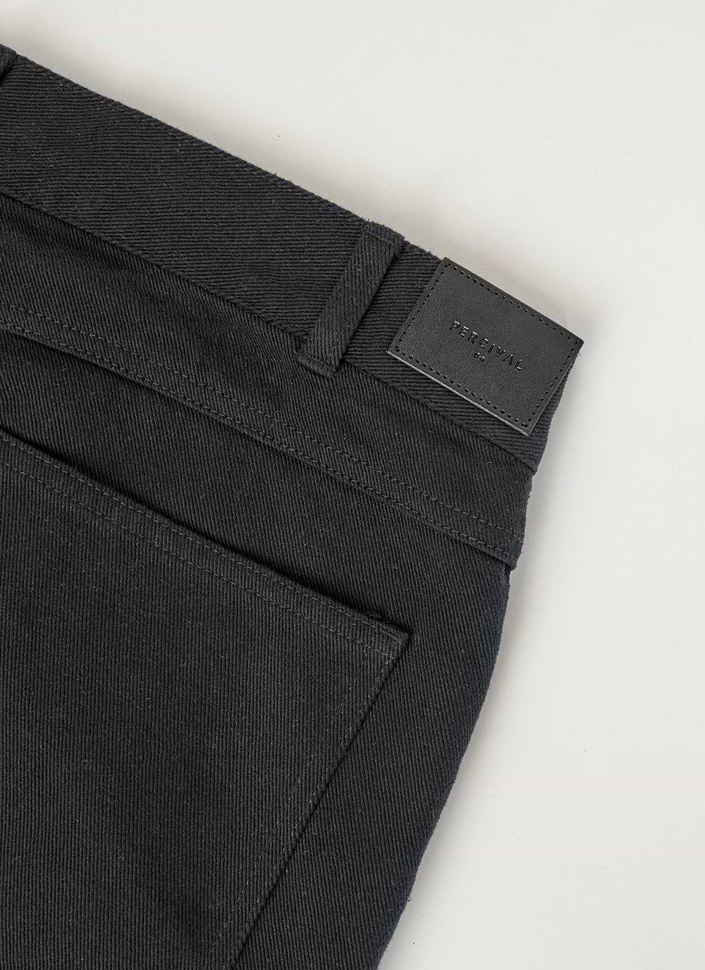 Men's 5 Pocket Trousers | Black Twill