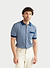 Casa Piccante Shirt | Knitted Cotton | Blue Jacquard