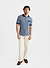 Casa Piccante Shirt | Knitted Cotton | Blue Jacquard