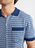 Casa Piccante Shirt | Knitted Cotton | Blue Jacquard