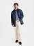 Casa Piccante Shirt | Knitted Cotton | Blue Jacquard
