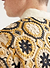 Crochet Short Sleeve Shirt | Tan and Black