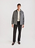 grey casentino overshirt styled with white shirt, black trousers and burgundy loafers