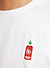 Hot Chilli Sauce Long Sleeve T Shirt | Embroidered Organic Cotton | White