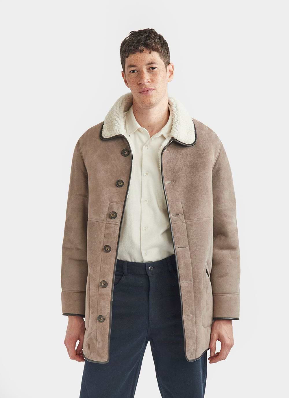 Suede and shearling coat hotsell