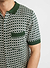 Casa Piccante Shirt | Knitted Cotton | Green Jacquard