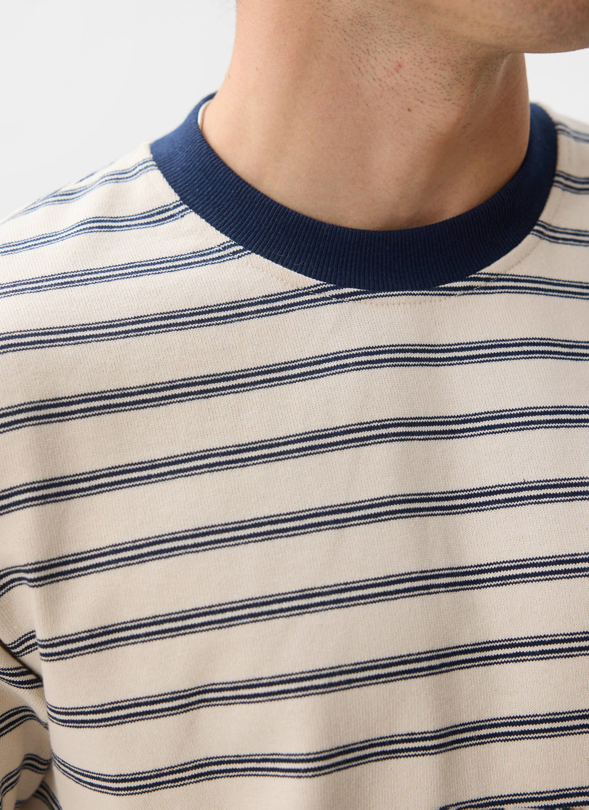 Ecru with Navy