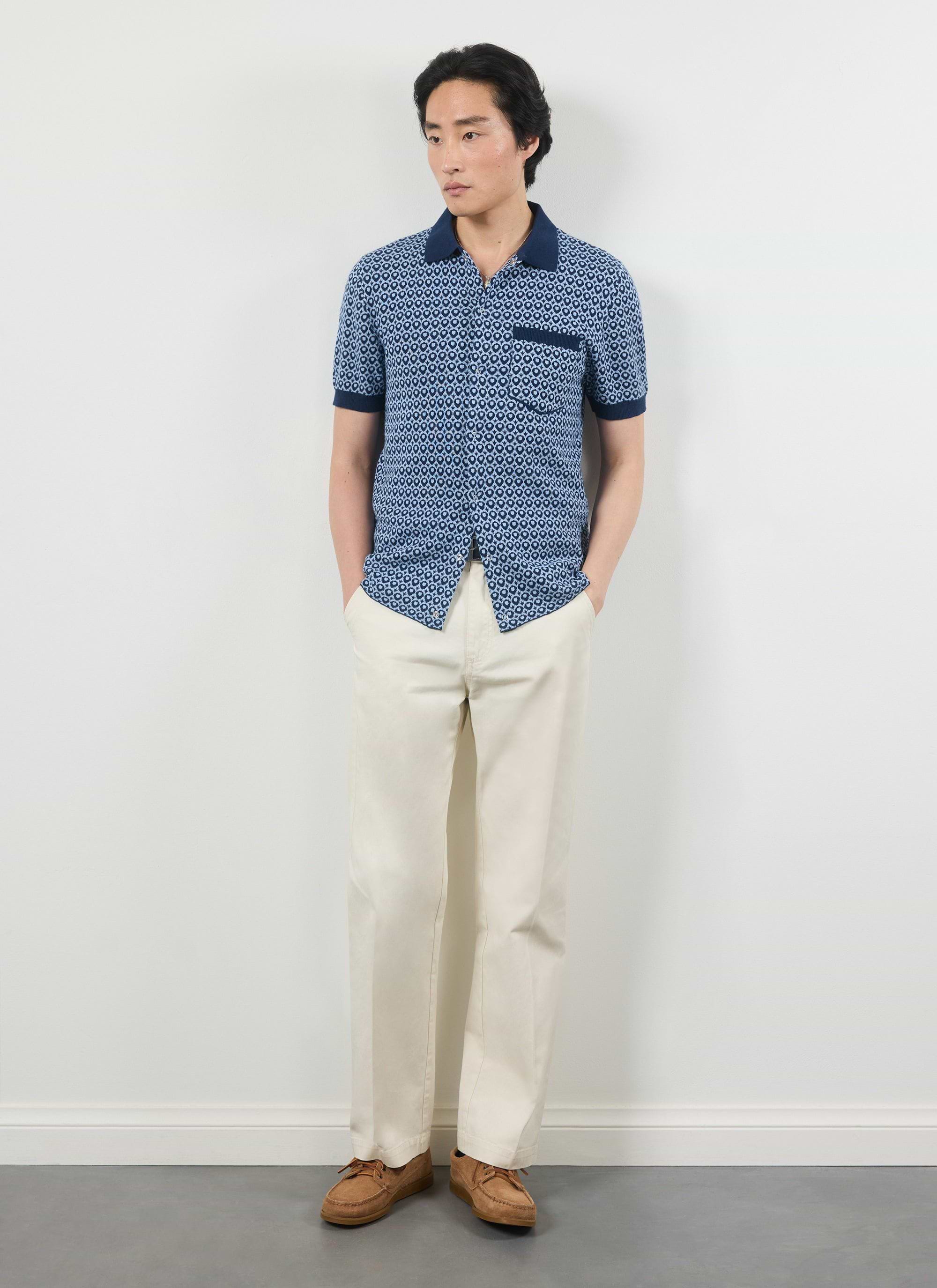 Blue Jacquard