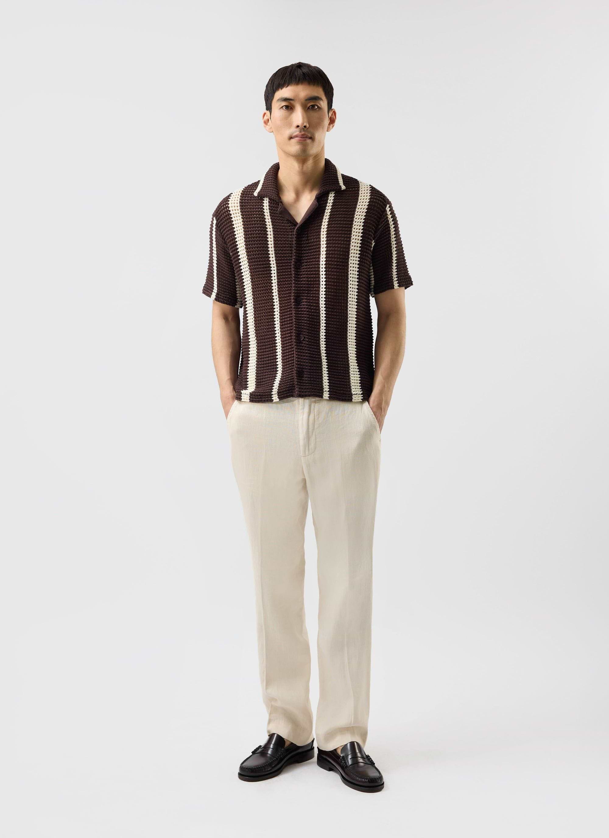 Brown with Ecru