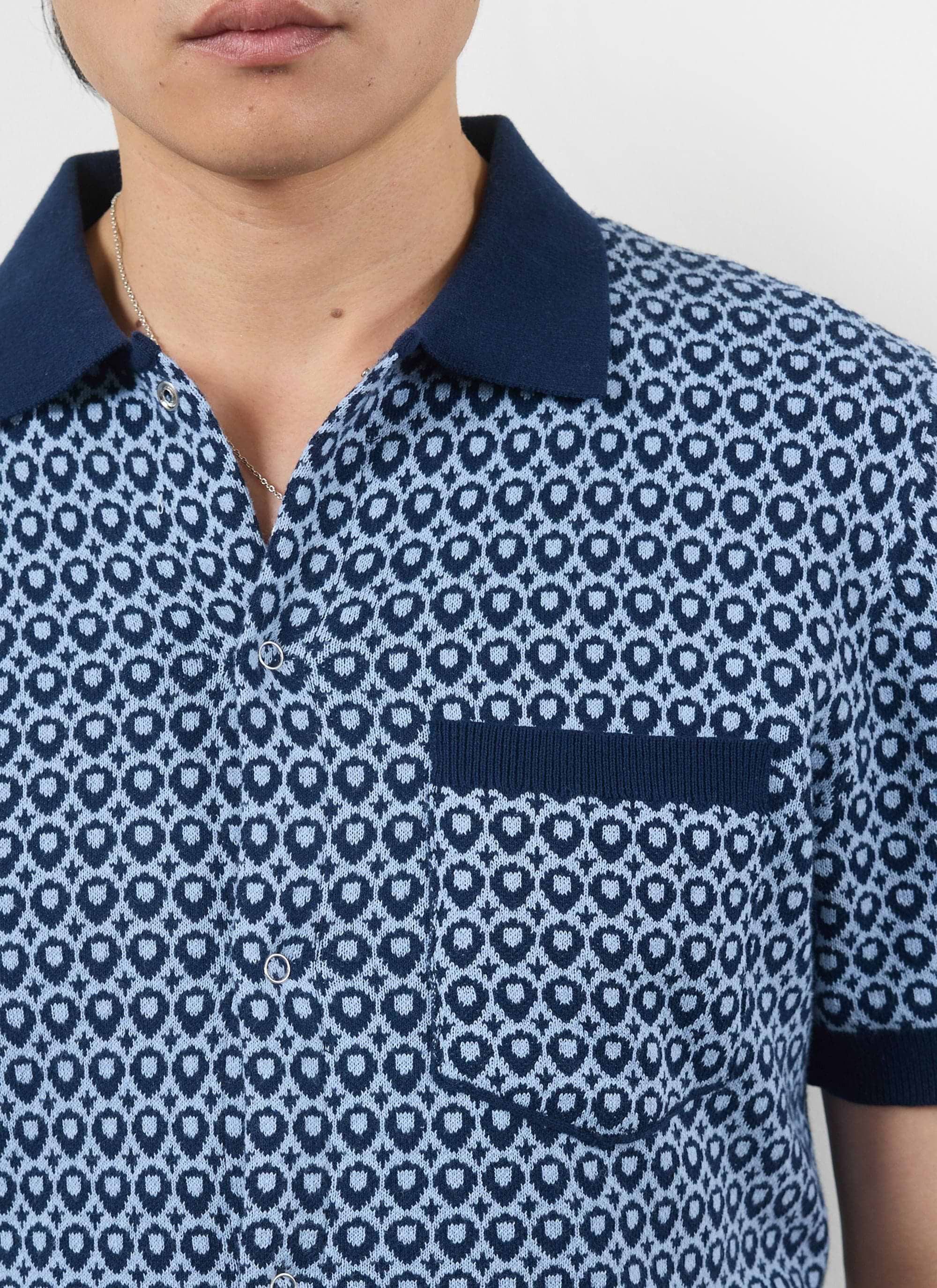 Blue Jacquard