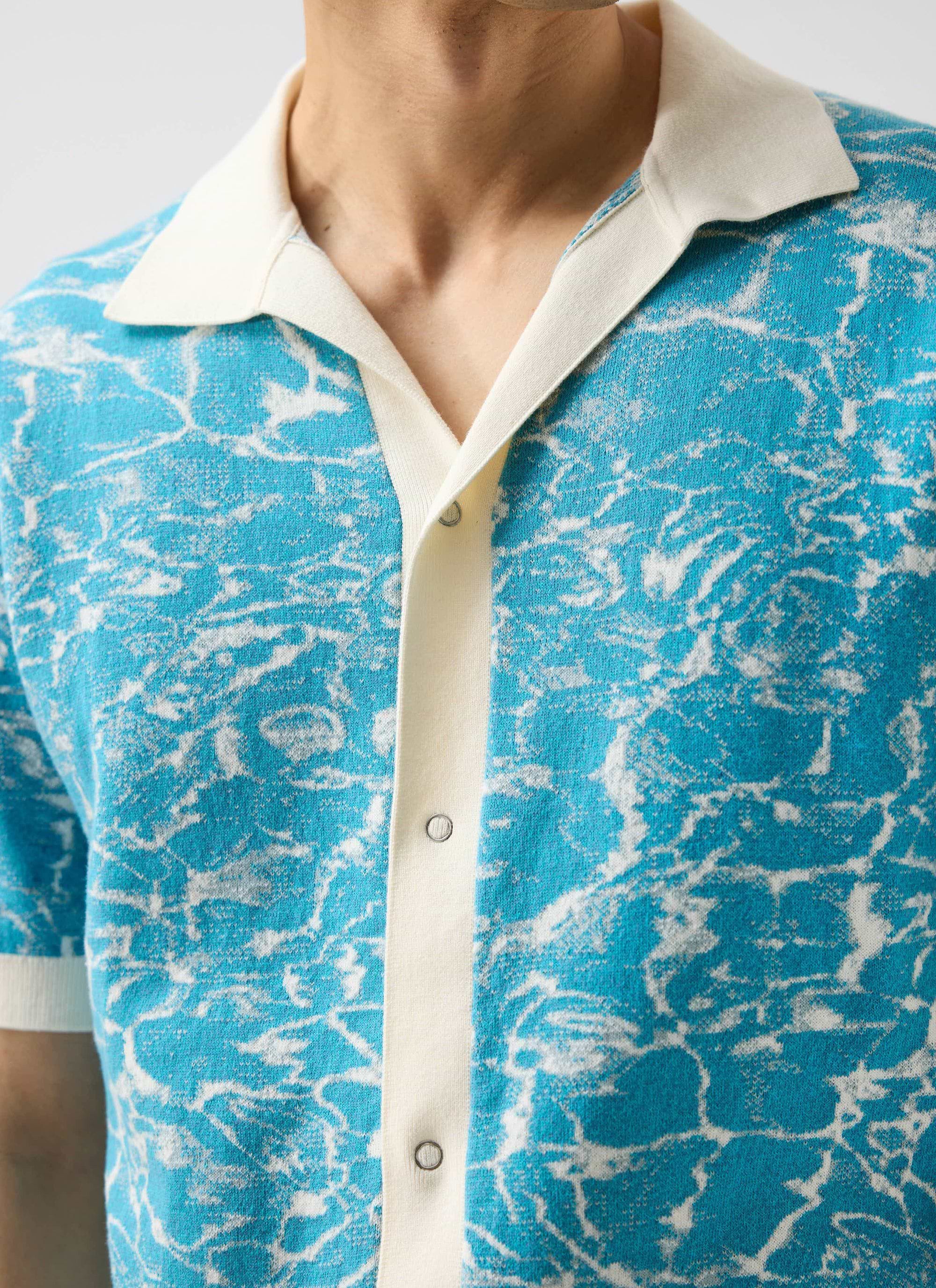 Blue with White