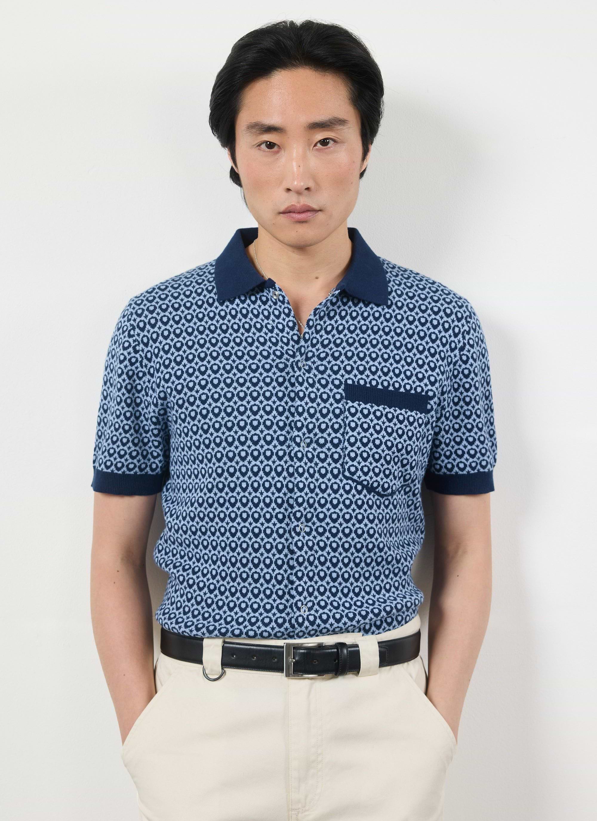 Blue Jacquard