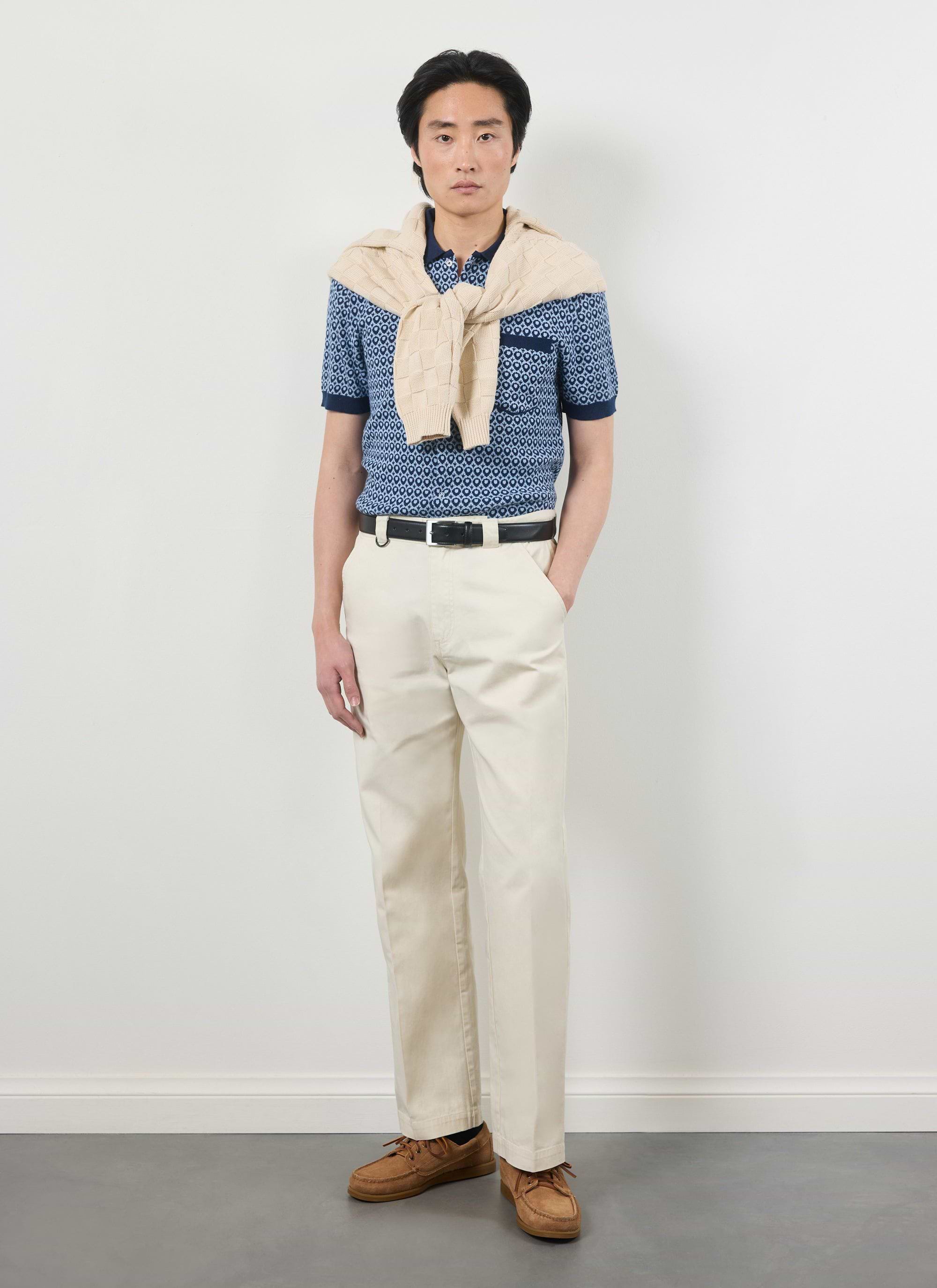 Blue Jacquard