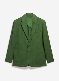 Tailored Linen Blazer | Forest