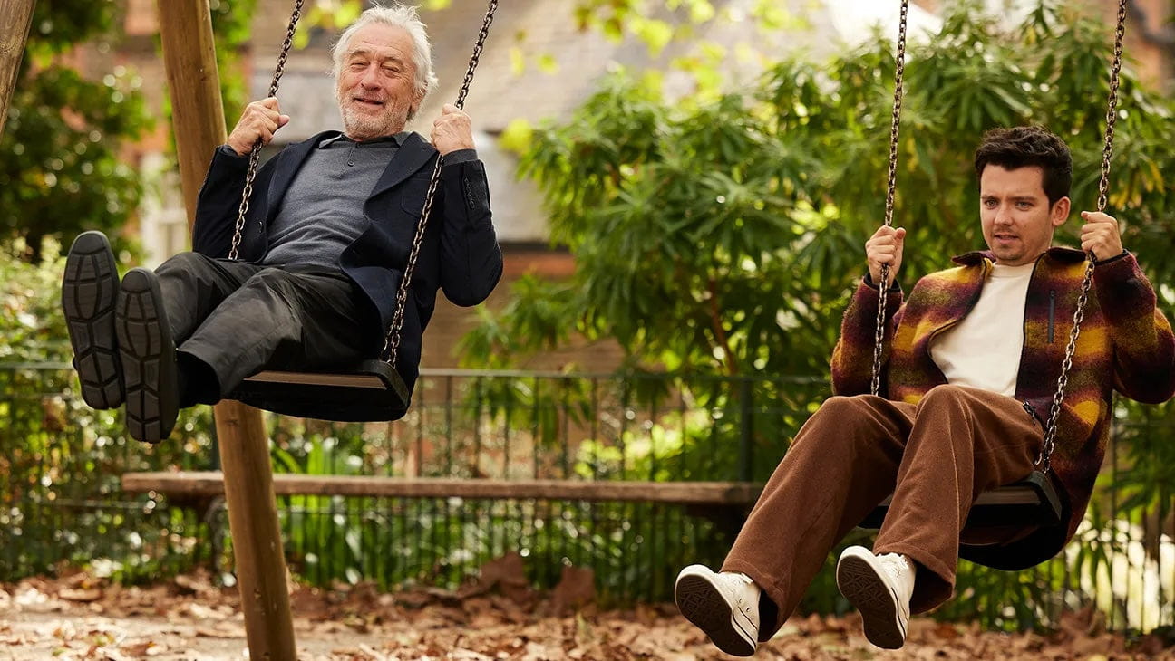 Asa Butterfield wearing Percival Anderson Wool Jacket with Robert De Niro