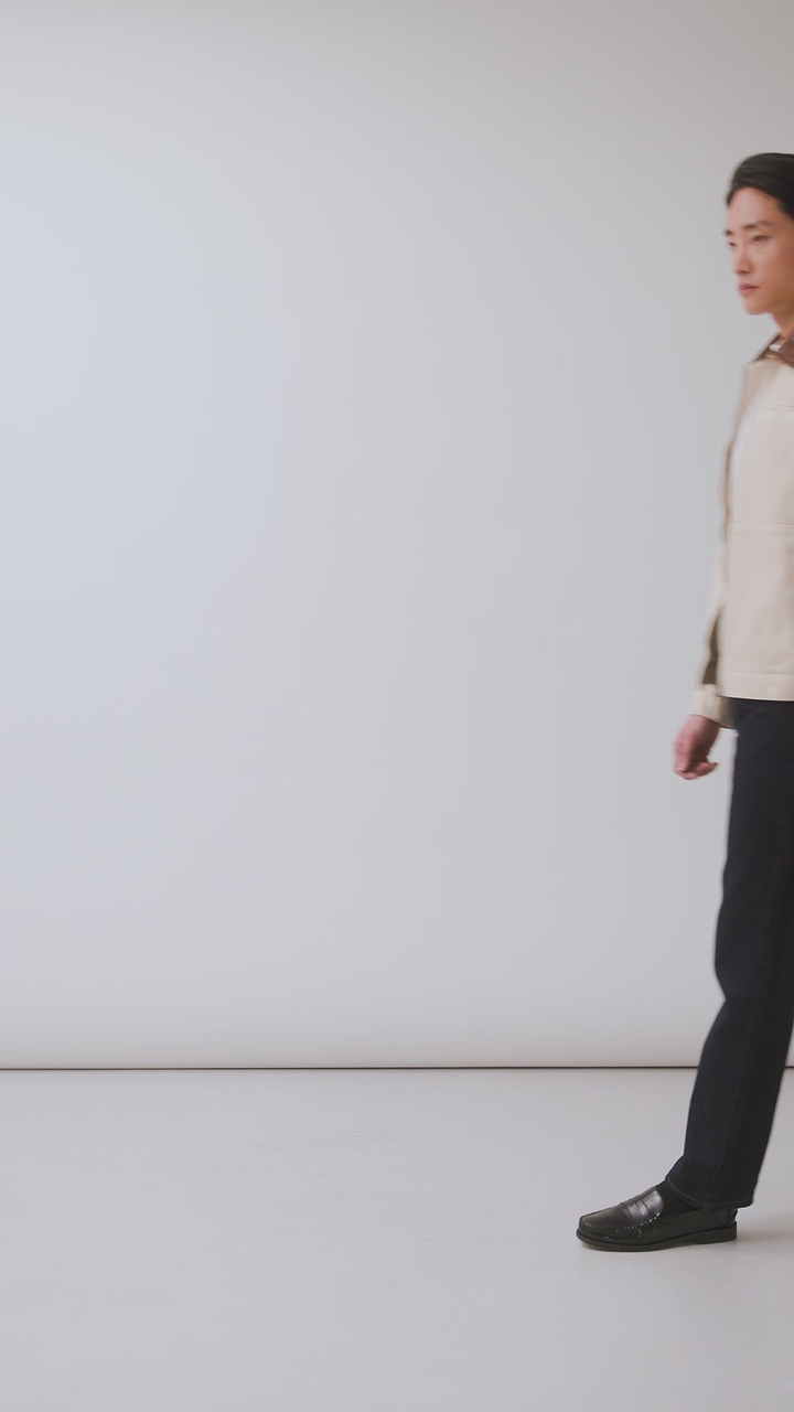 Preface Contrast Collar Jacket | Cotton Twill | Ecru