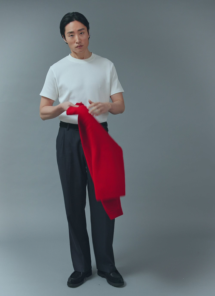 Waffle Short Sleeve T Shirt | Cotton | White