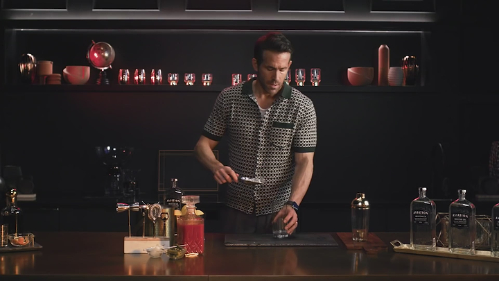 Ryan Reynolds wearing Percival Menswear Green Knitted Shirt