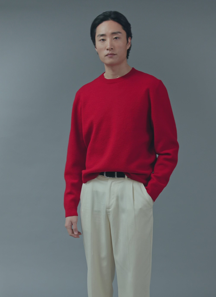 Felted Regular Jumper | Merino Wool | Red
