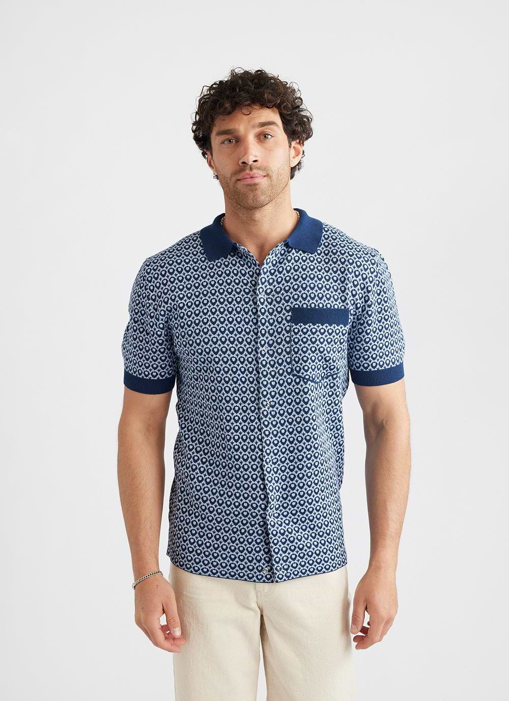 Blue Jacquard