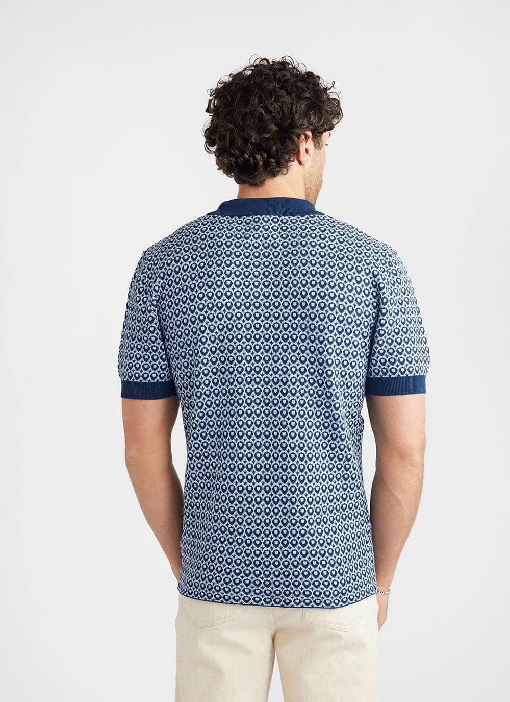 Blue Jacquard