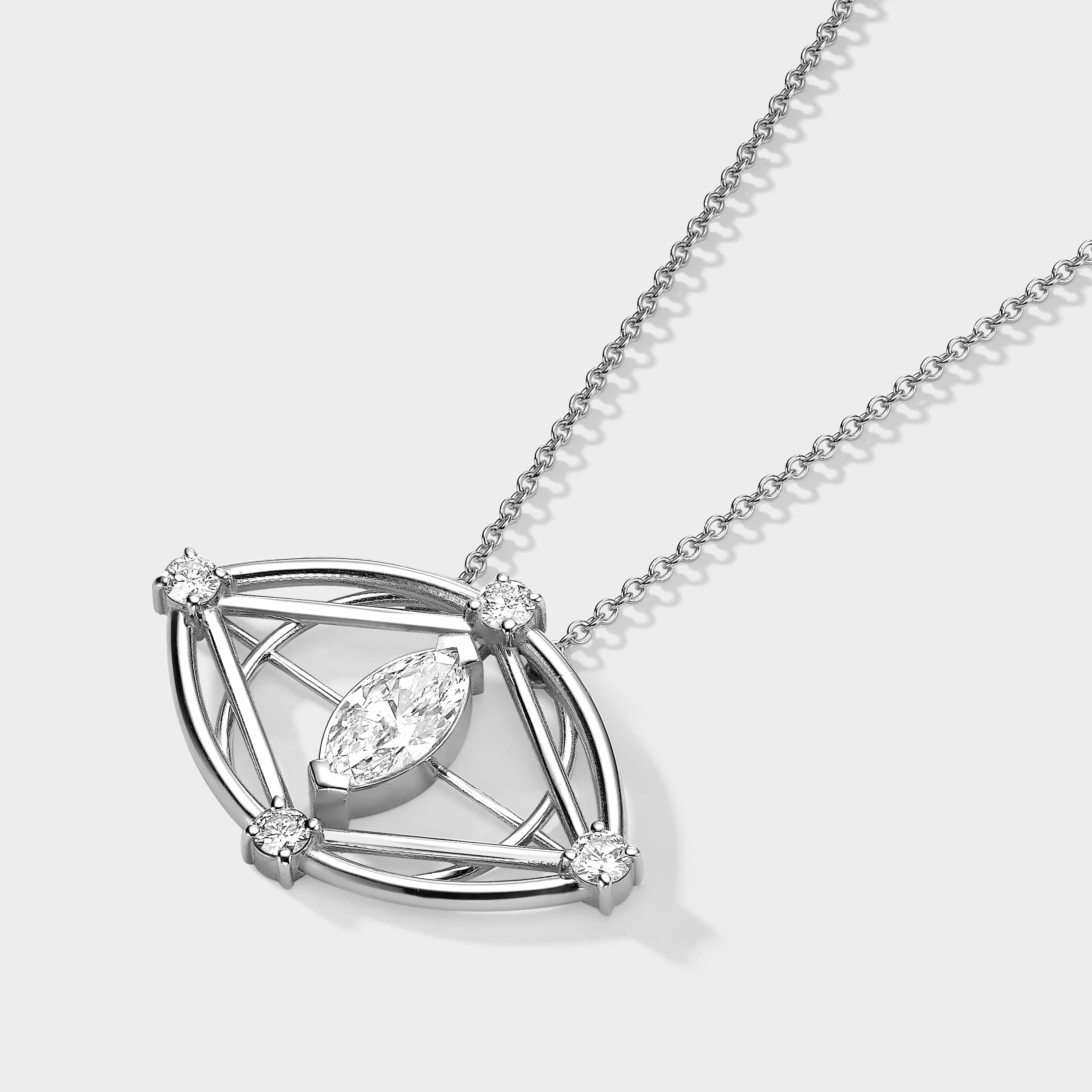 Fine Evil Eye Protection Necklace - 14K Gold Chain