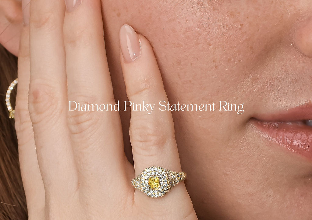 diamond pinky statement ring
