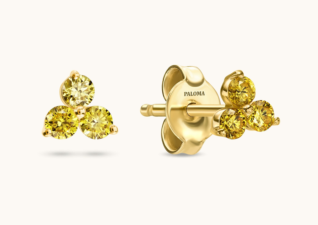 trio diamond stud