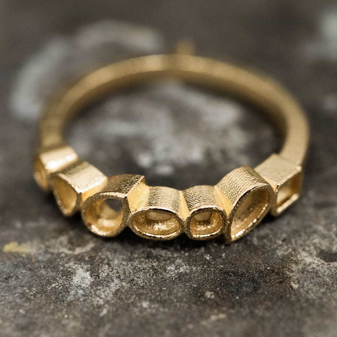 Blossom multicolor bezel ring