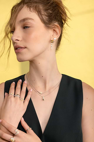Paloma Diamond Jewelry Styled on a Little Black Dress