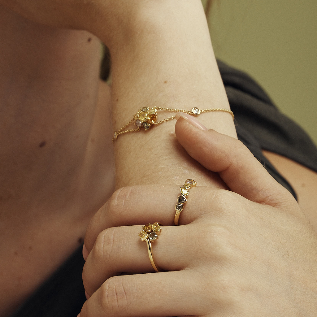 Blossom Double Chain Fancy Bracelet