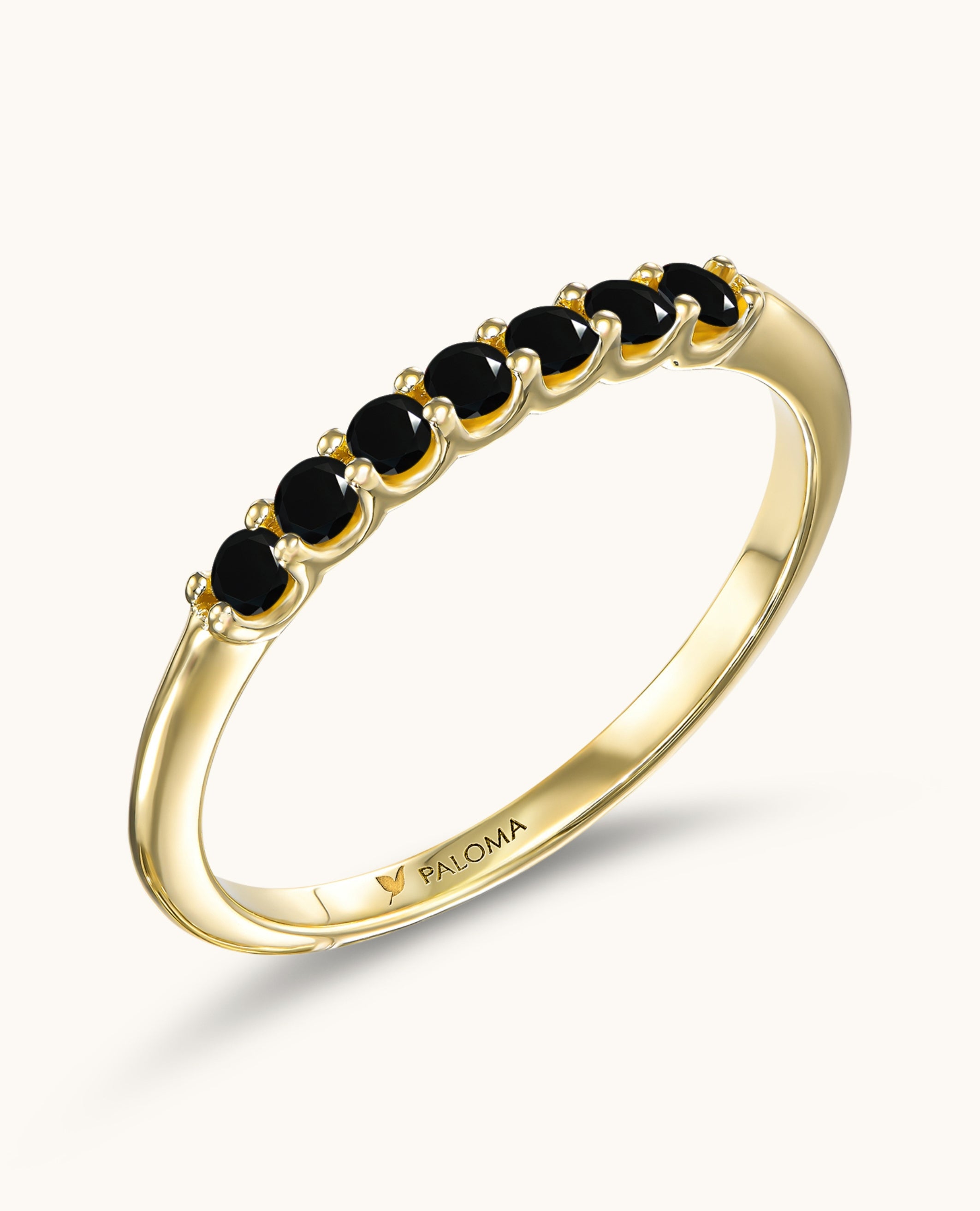 2.0mm Black Diamond Tennis Ring