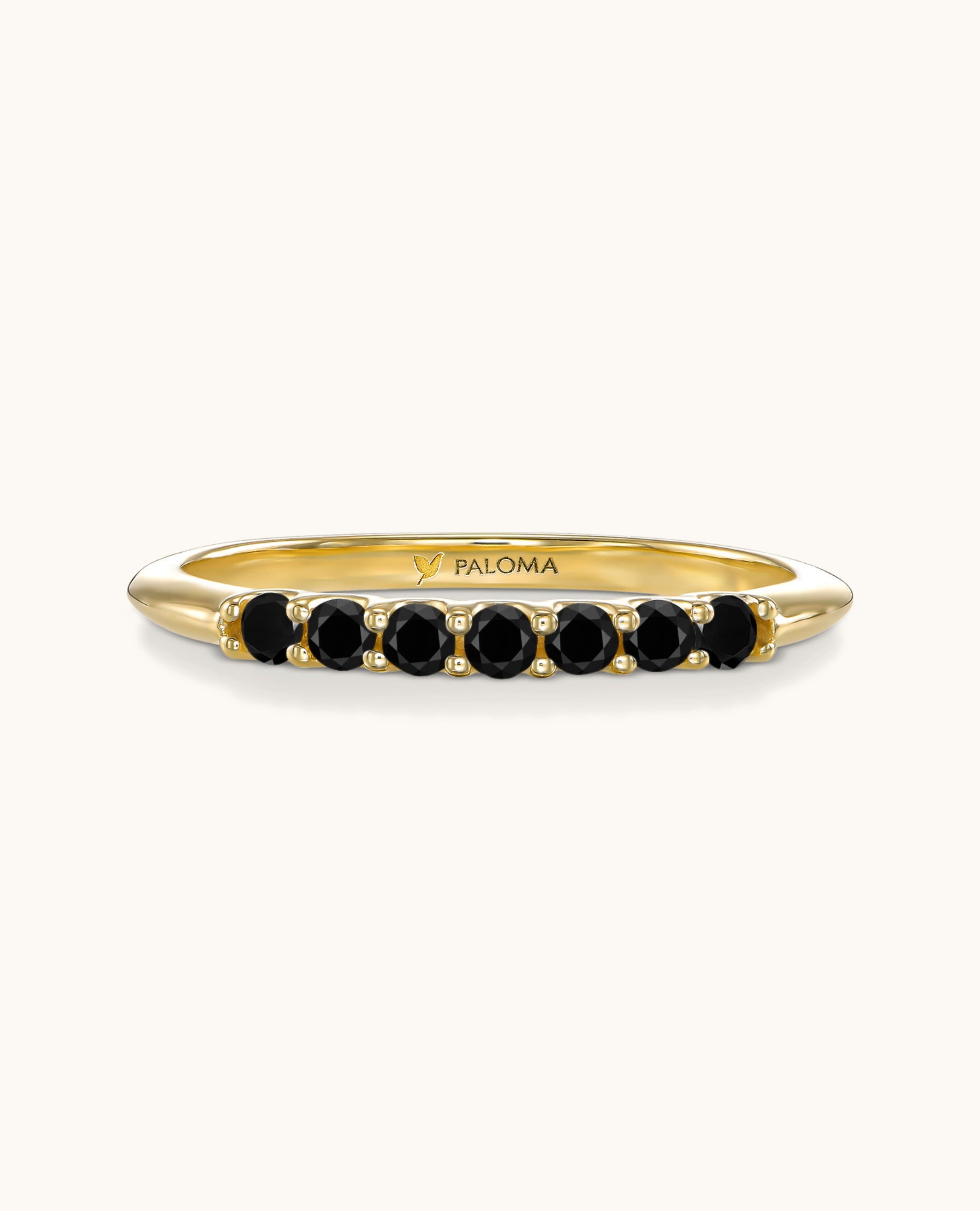 2.0mm Black Diamond Tennis Ring