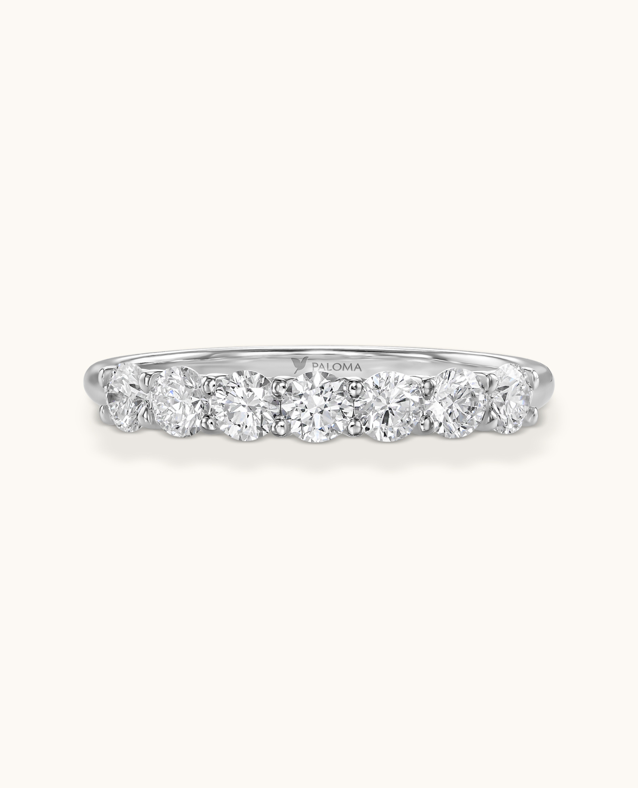 3.0mm White Diamond Tennis Ring