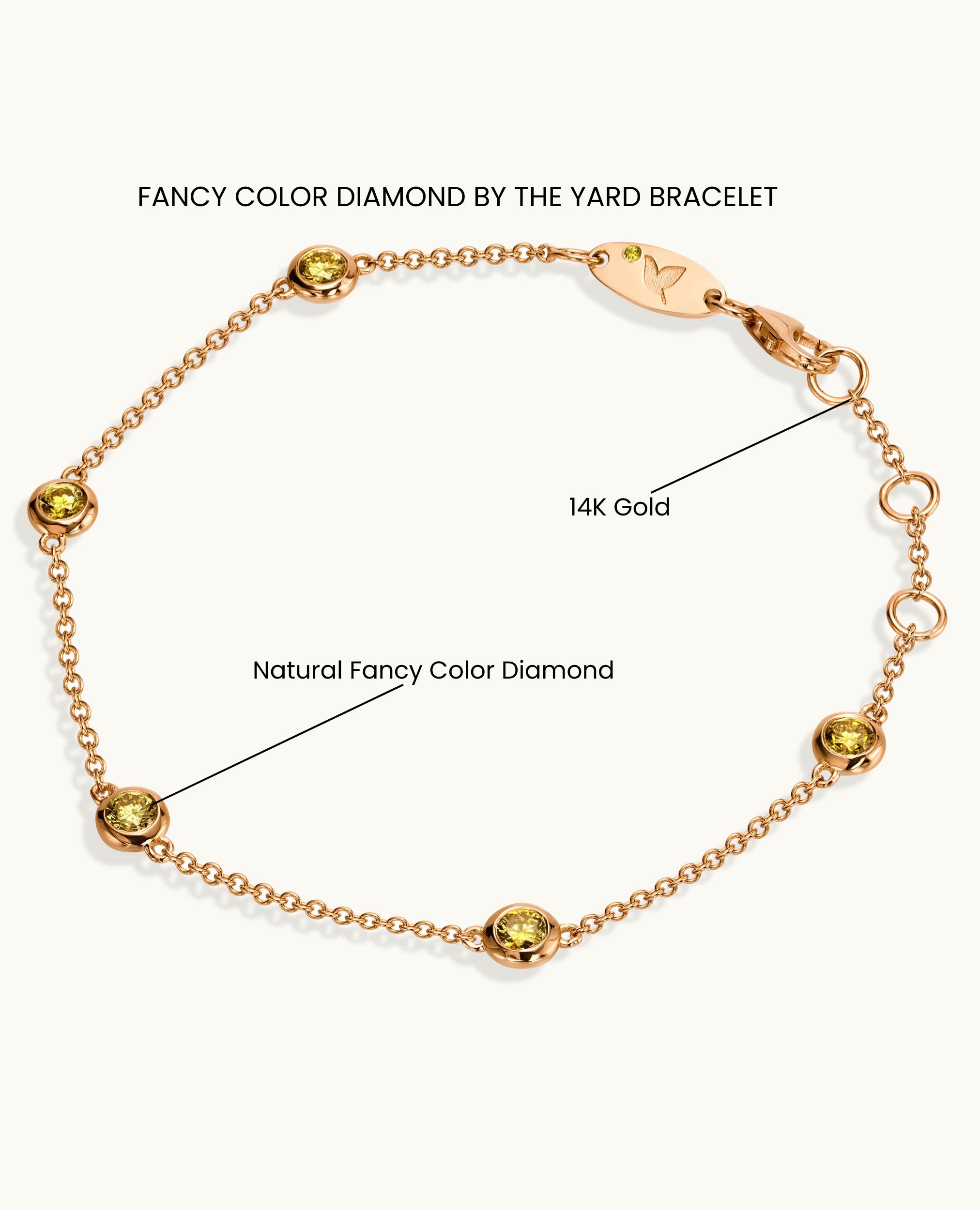 Yellow Diamond by the Yard Bracelet